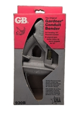 Gardner Bender 930B 1/2"" EMT Aluminum Hand Bender. Includes built-in acrylic level gauge and Vise-Mate conduit holding feature. Aluminum body with embossed sight lines for standard angles.